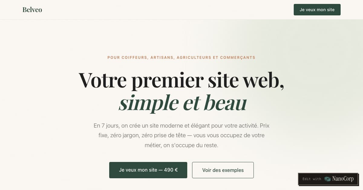 Belveo — Your turnkey website