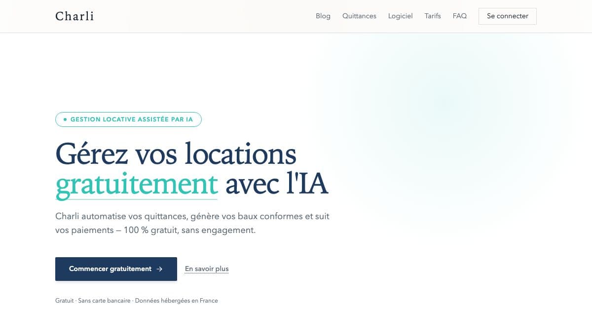 Charli — A free web app that helps private landlords in France issue rent receipts, draft leases and track rent payments.