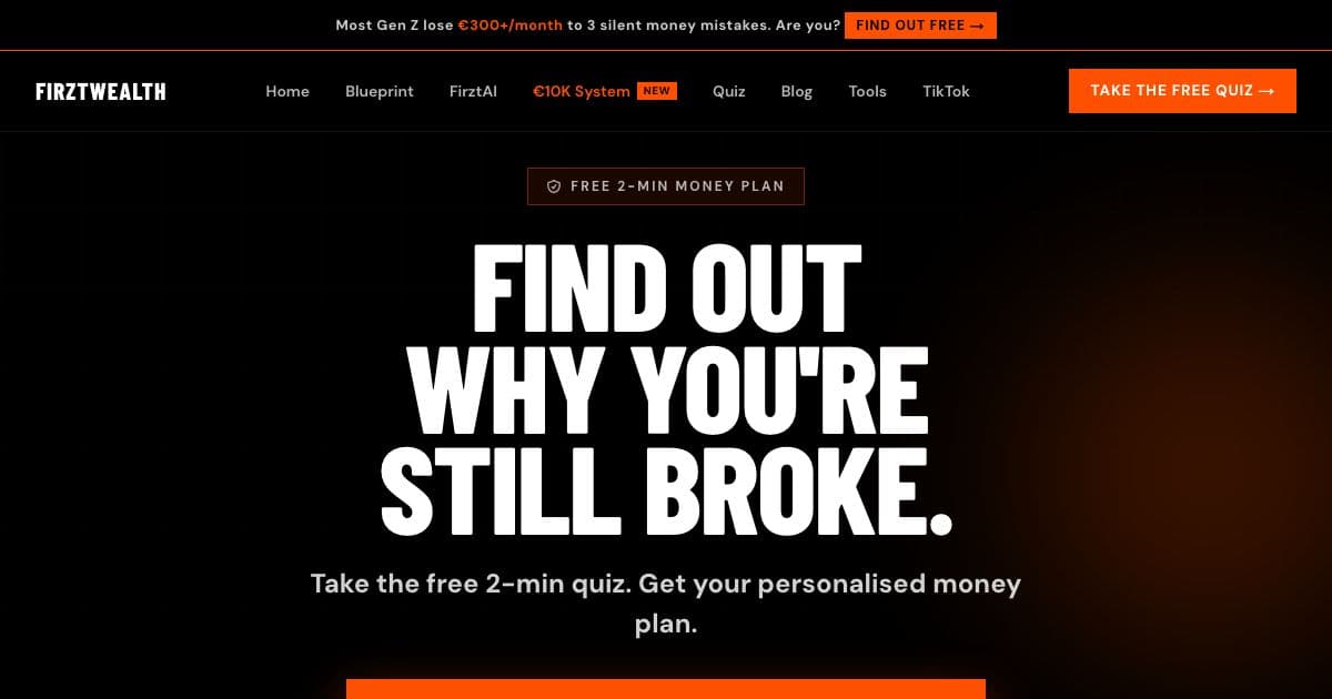 FirstWealth — Personal finance guides, a money quiz and AI prompts for young adults learning to budget, save and invest.