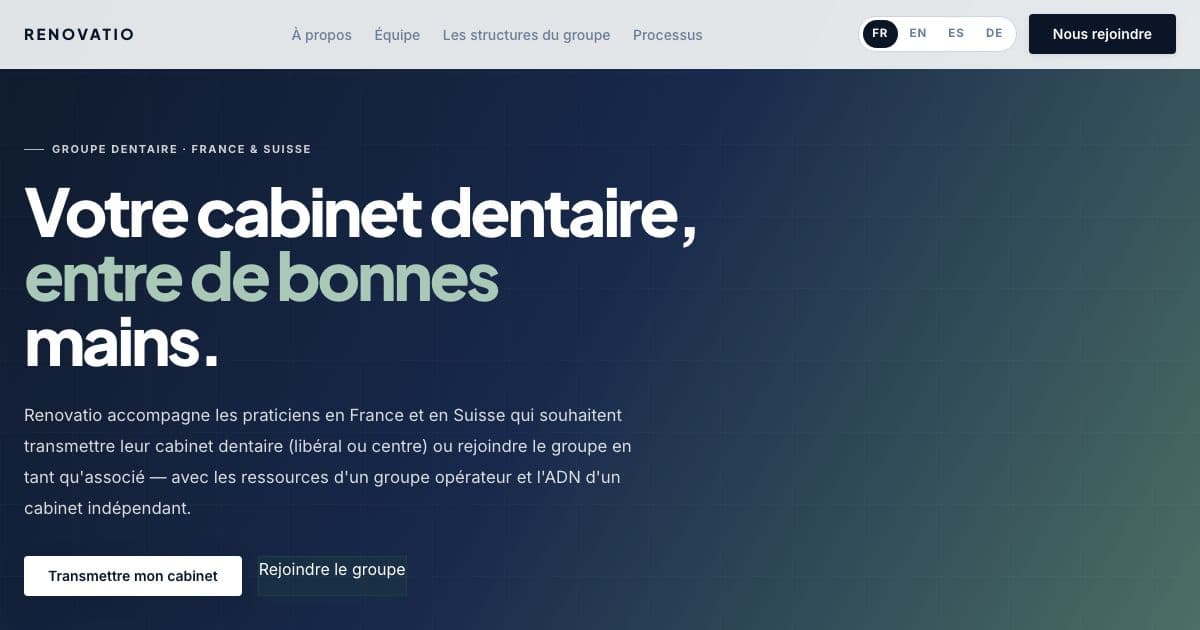 Koroniq — Acquires or partners with dental practices and centers in France and Switzerland, giving them shared group services.