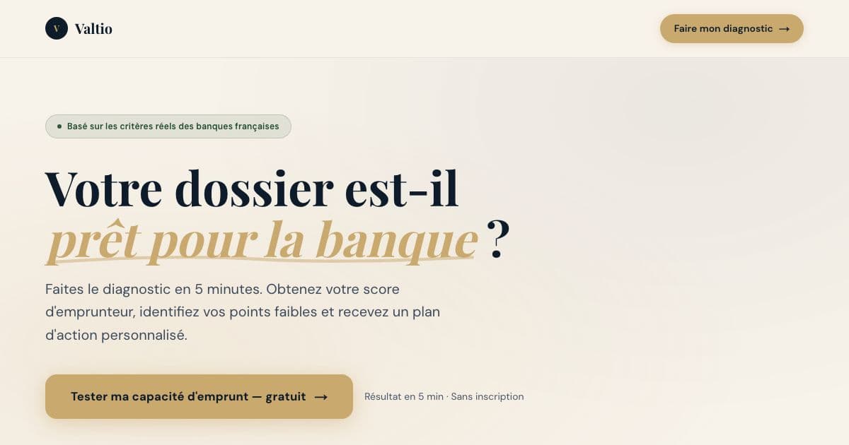 Pretto — Scores a French borrower's loan application against bank criteria and gives a prioritized plan to strengthen it before applying.