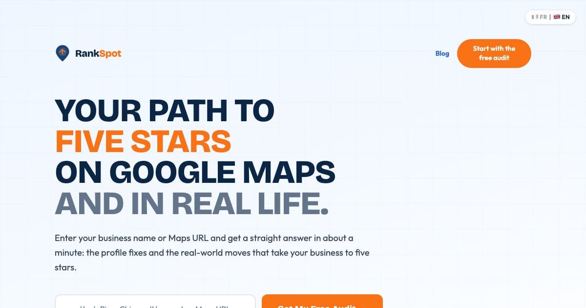 RankSpot — Audits a local business's Google Maps profile and reviews against nearby competitors and lists the fixes that matter most.