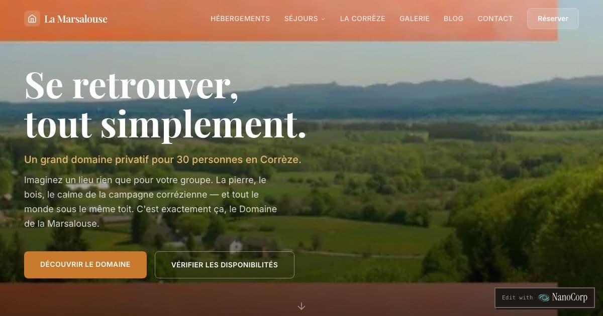 StayForge — Builds the website, blog and booking pages of a private group estate in rural France to bring it direct bookings.